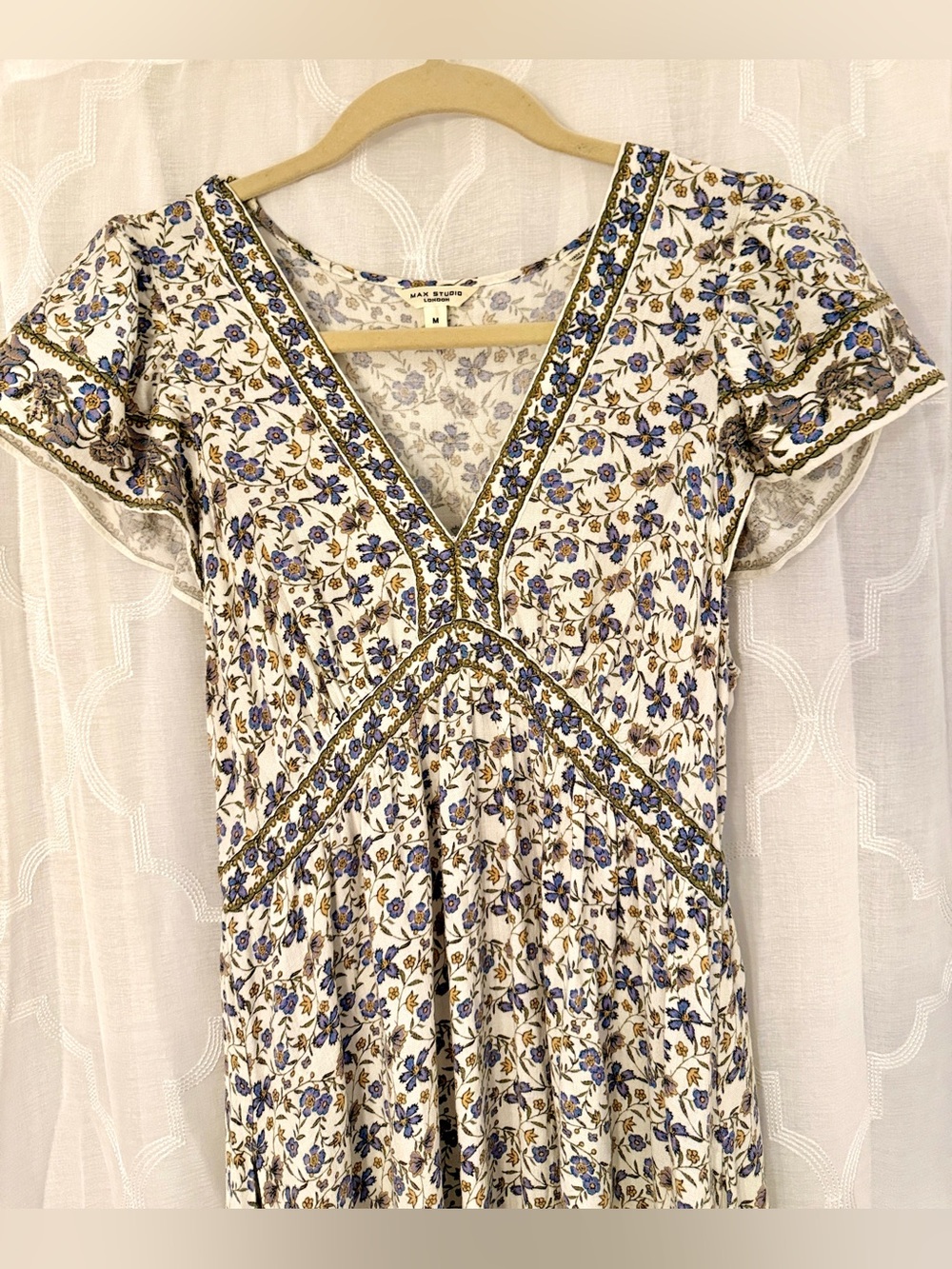 Max Studio London Floral Boho Maxi Dress Size Medium - Picture 10 of 13